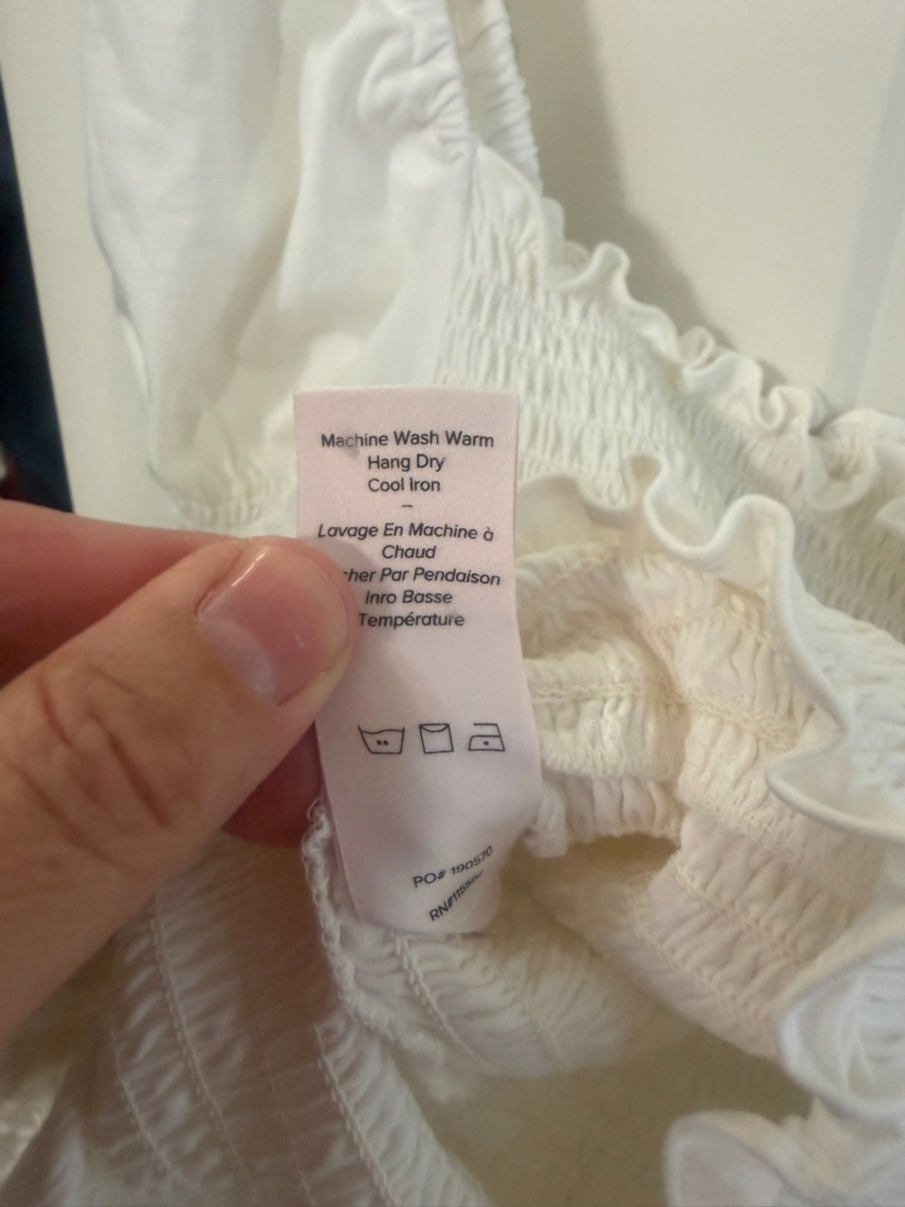 Like new designer Cinq a Sept White Smocked Puff Sleeve Square Neck Top size S. - Picture 8 of 12